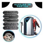 Auxiliar de Partida Portátil com Compressor Integrado - Bomvink - Imagem 3