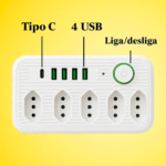 Filtro de Linha Régua de Tomadas com USB - B-MAX - Imagem 3