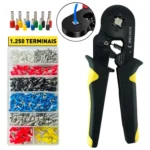 Alicate Crimpador com Kit de 1.250 Terminais - Bomvink