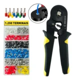 Alicate Crimpador com Kit de 1.250 Terminais - Bomvink